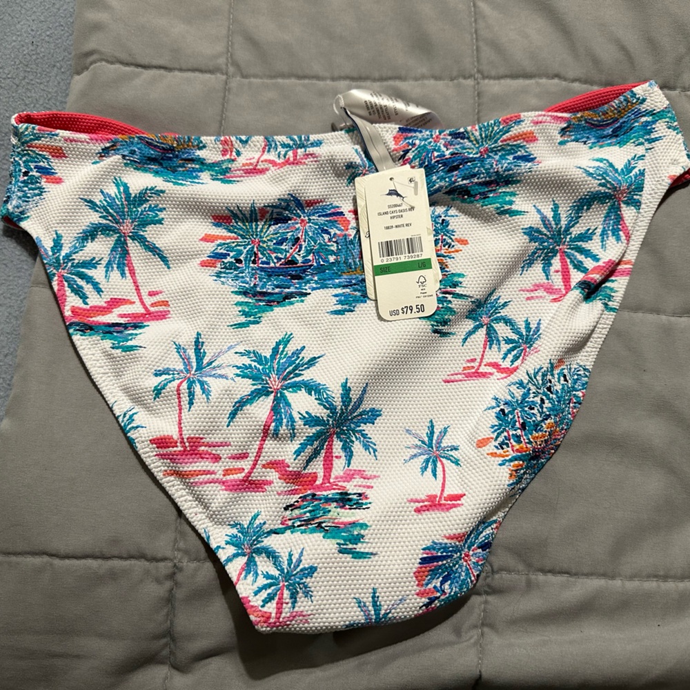 Tommy Bahama Island Cays Reversable Tropical Oasis Bikini Bottom - Picture 6 of 7